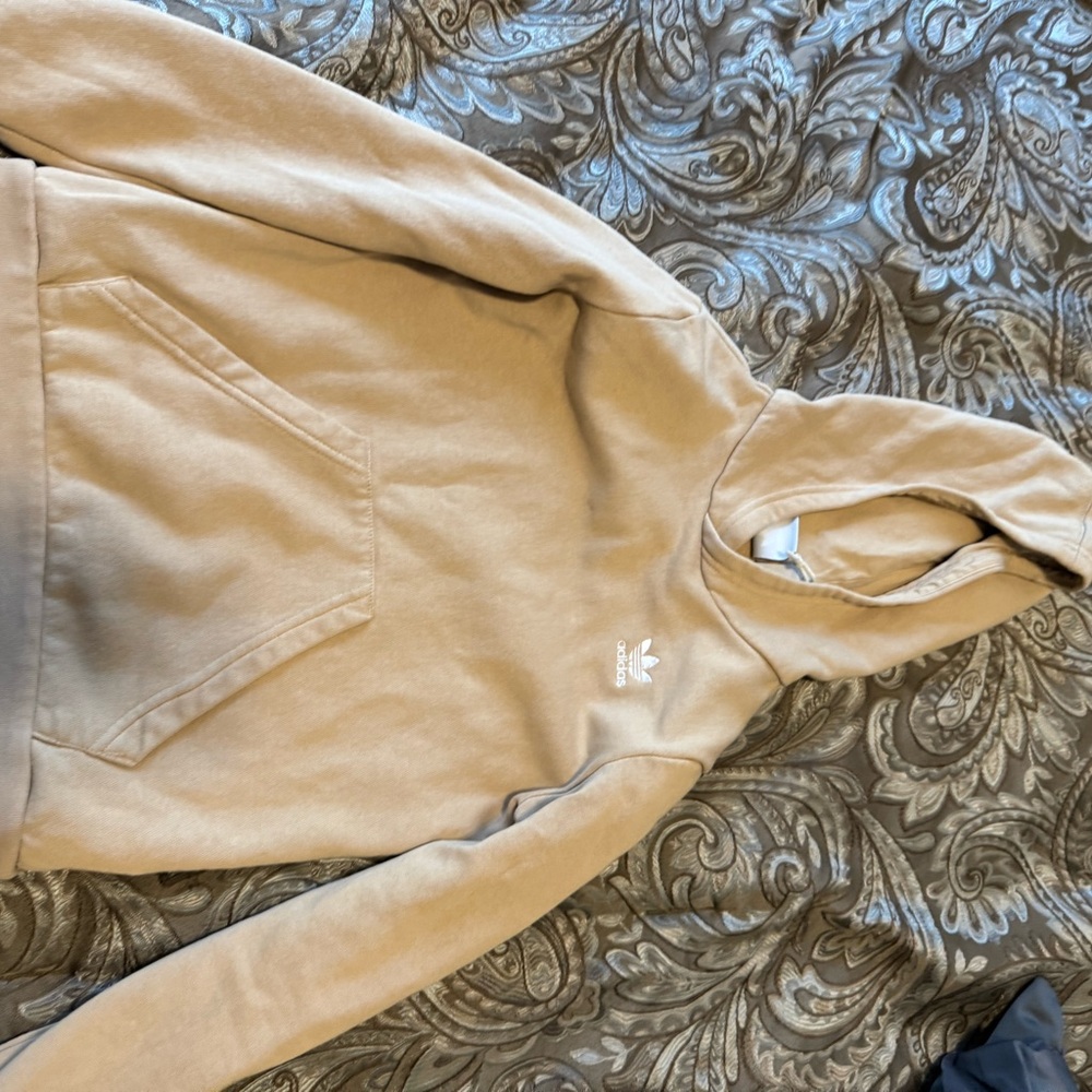 Adidas Men's Tan Hoodie Sweater